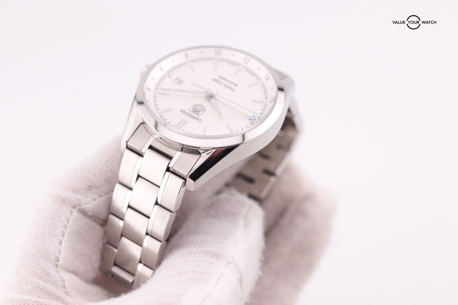 TAG Heuer Carrera Twin-Time GMT White Men's Watch - WV2116-0 - Image 12