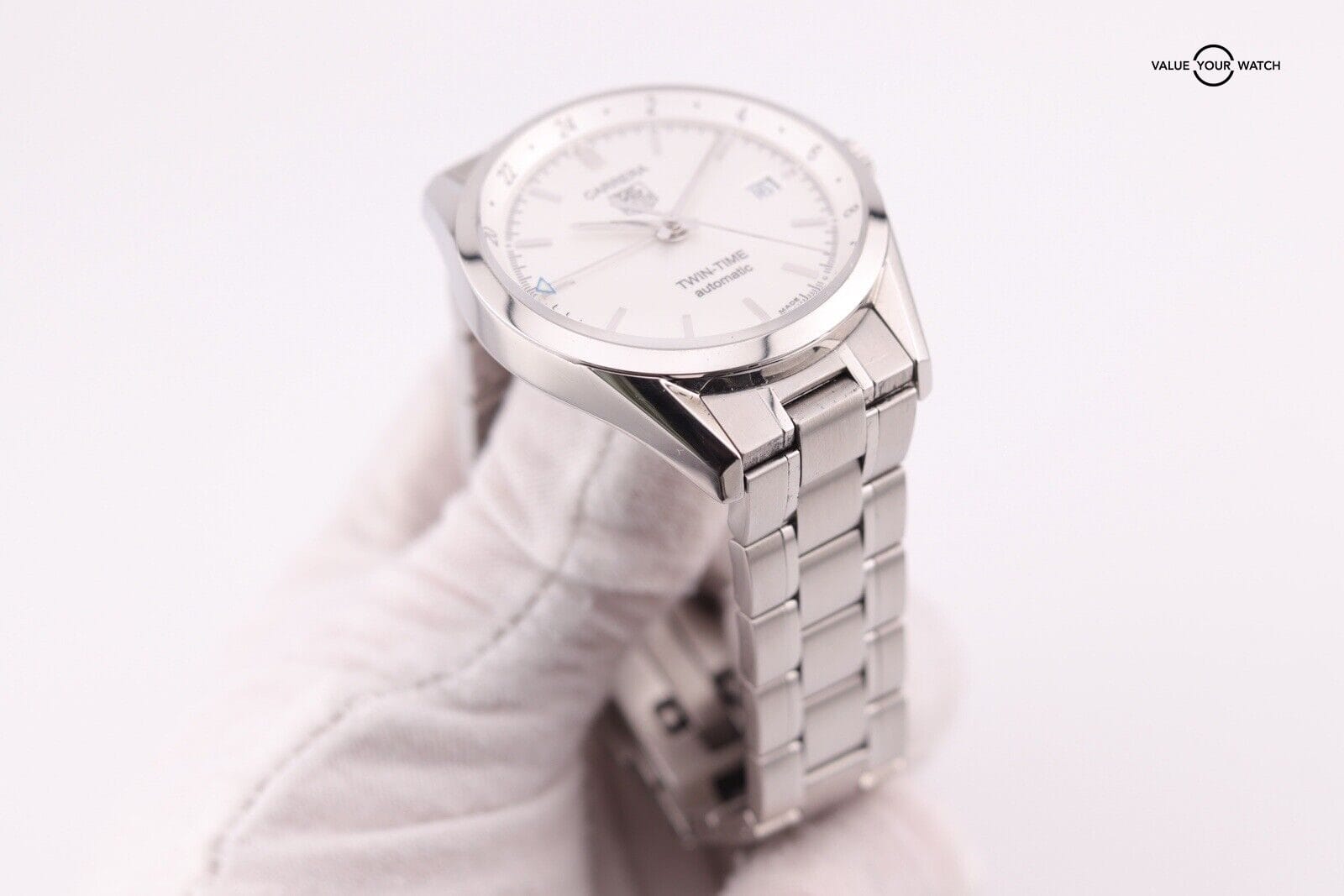 TAG Heuer Carrera Twin-Time GMT White Men's Watch - WV2116-0 - Image 14