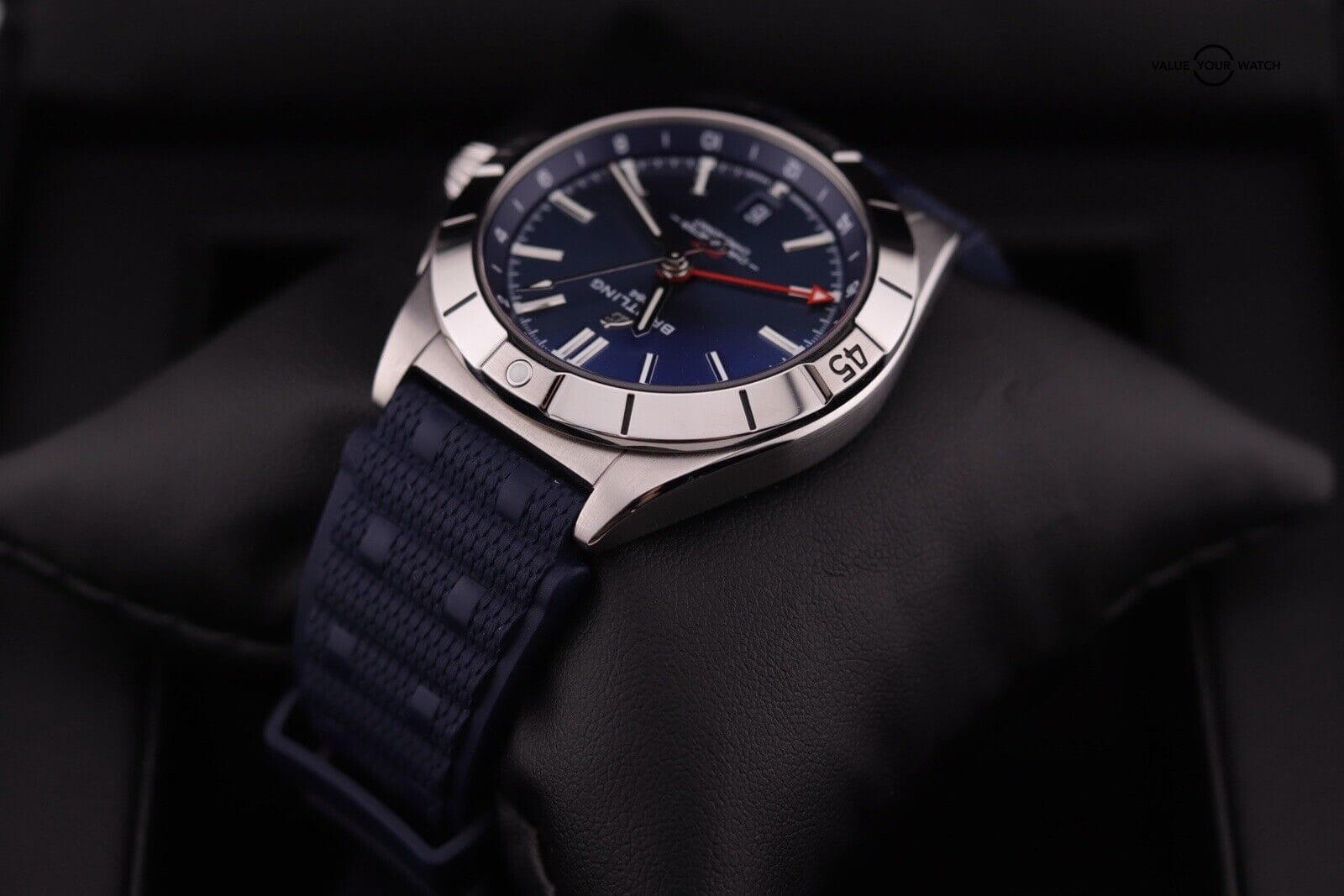 Breitling Chronomat 40 GMT Blue A32398 $5950 Retail - Image 6