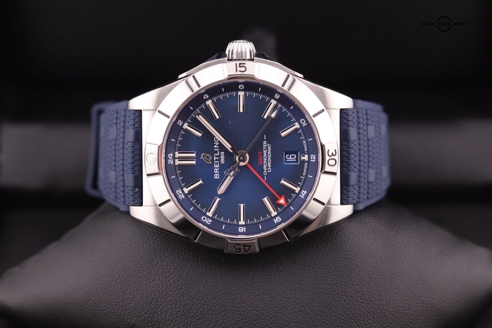 Breitling Chronomat 40 GMT Blue A32398 $5950 Retail - Image 8