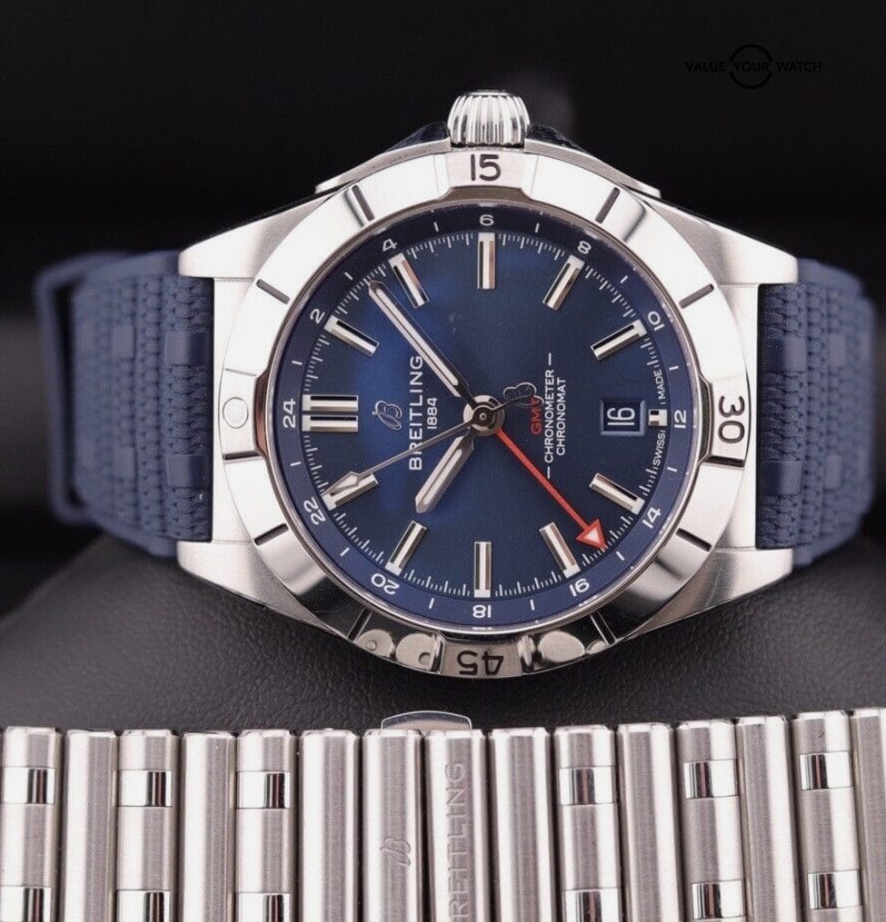 Breitling Chronomat 40 GMT Blue A32398 $5950 Retail - Image 10