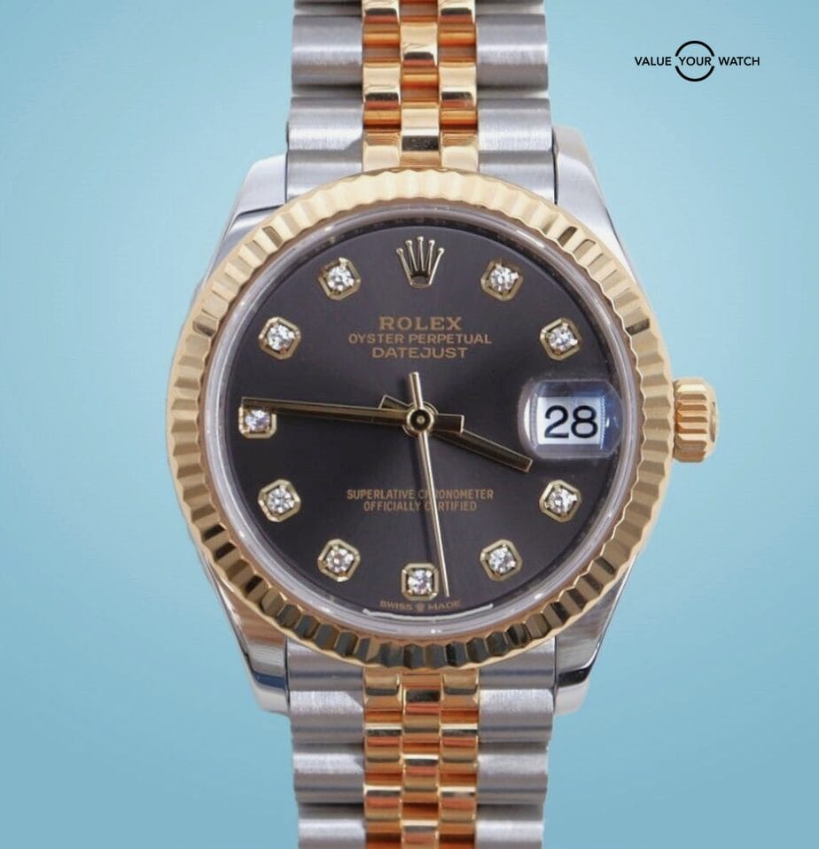 Rolex Datejust 31 278273 Grey Diamond Dial Boxes/Papers!