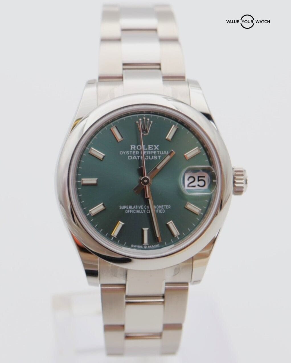 2024 Rolex Datejust 31 278240 Mint Green Stainless Steel BOXES/PAPERS! - Image 12