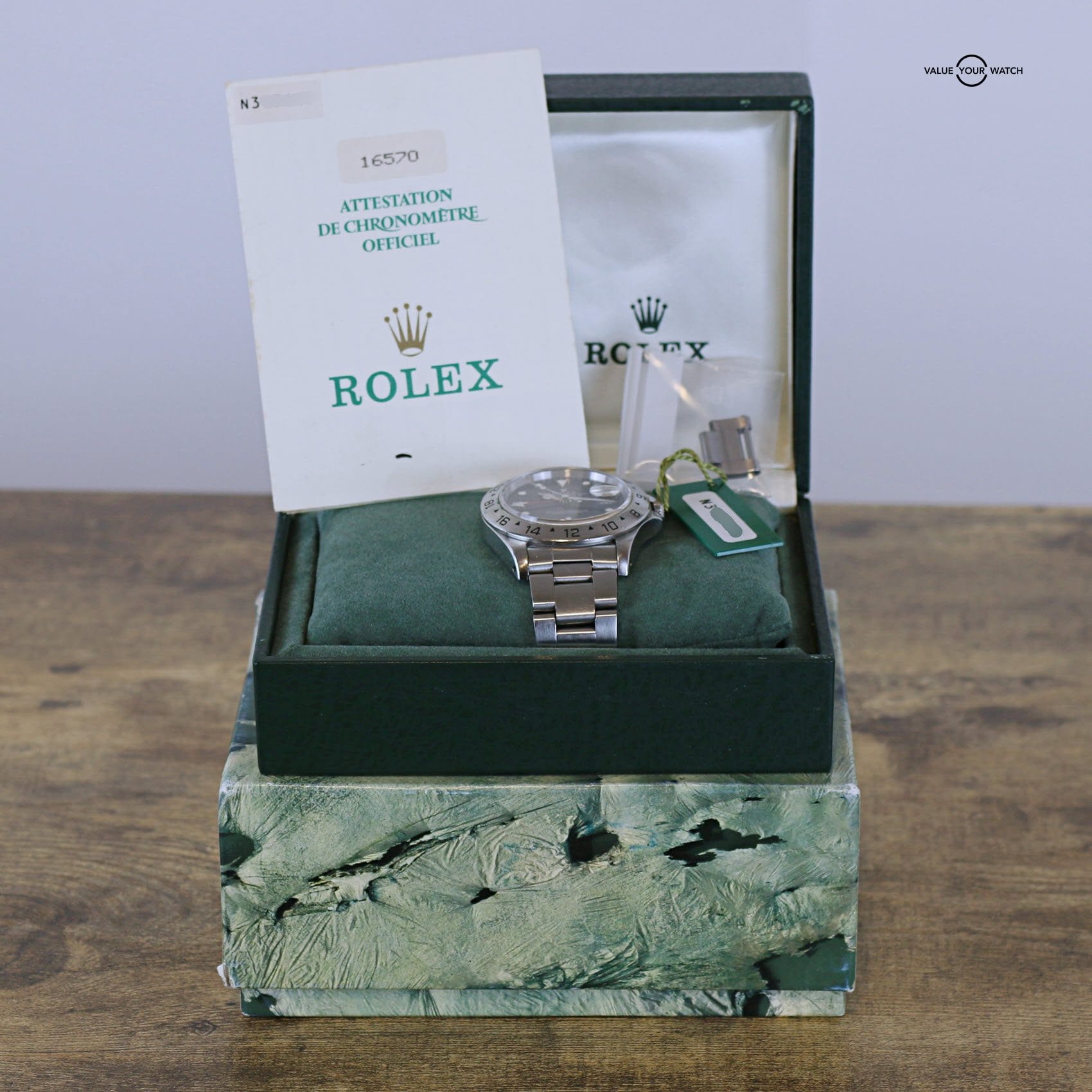 Rolex Explorer II 1993 Box & Papers 16570 Black GMT Intl' Ship - Image 4