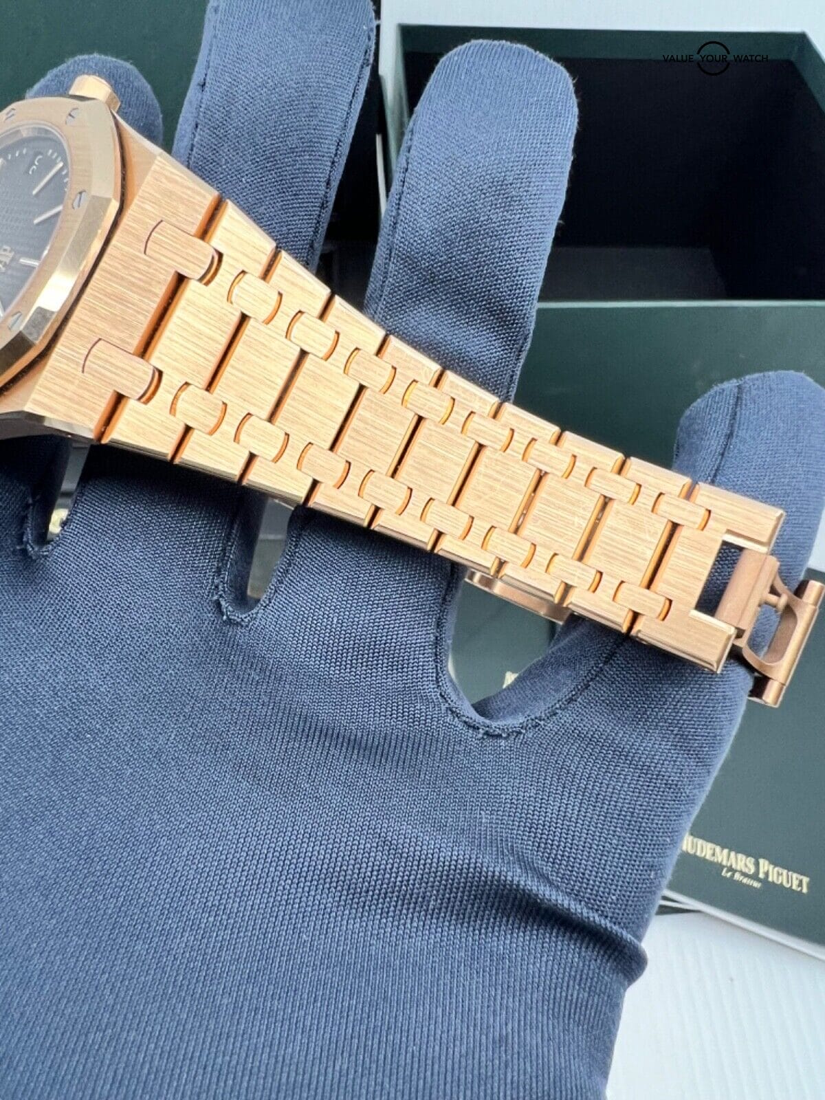 50th Anniversary Box Papers 18k Rose Gold Chocolate Brown Fume Smoke Dial PAPERS - Image 4