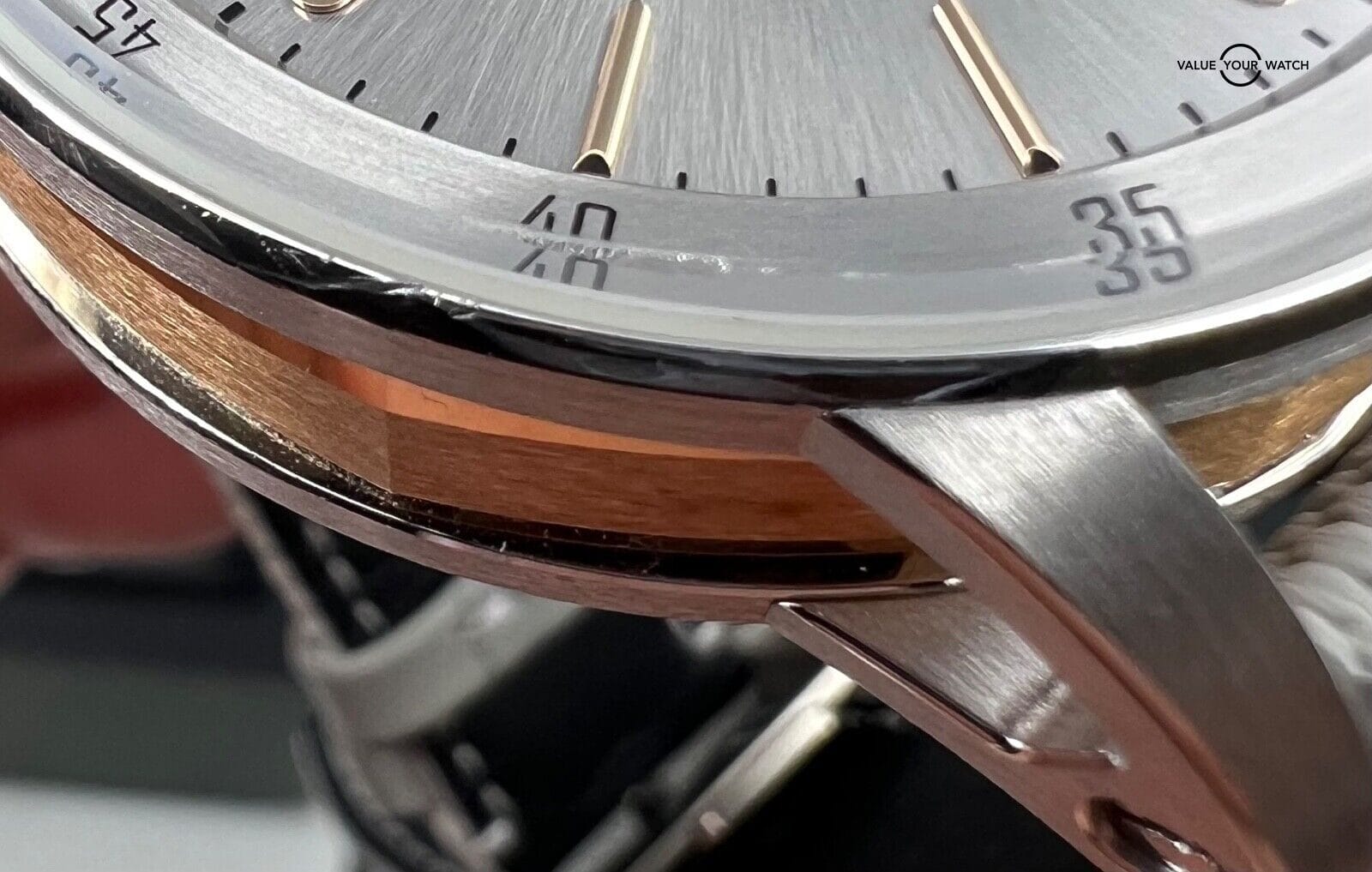 Cheapest Calibre 4302 Box Papers 18k White and Rose Gold Code 11.59 15210CR - Image 4