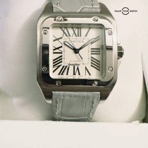 Cartier Santos 100 white dial