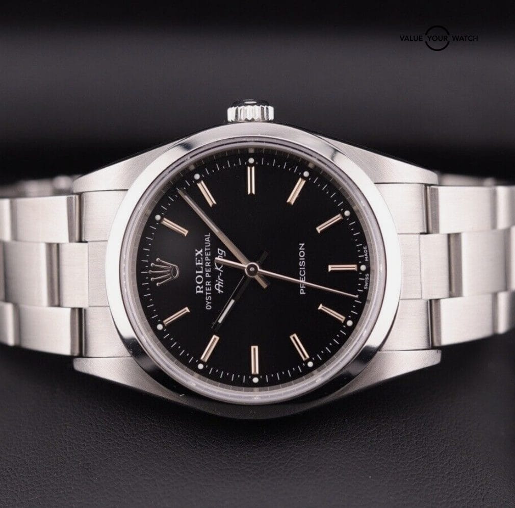 Rolex Air-King 14000m Oyster Bracelet with Black Dial — Watch + Box