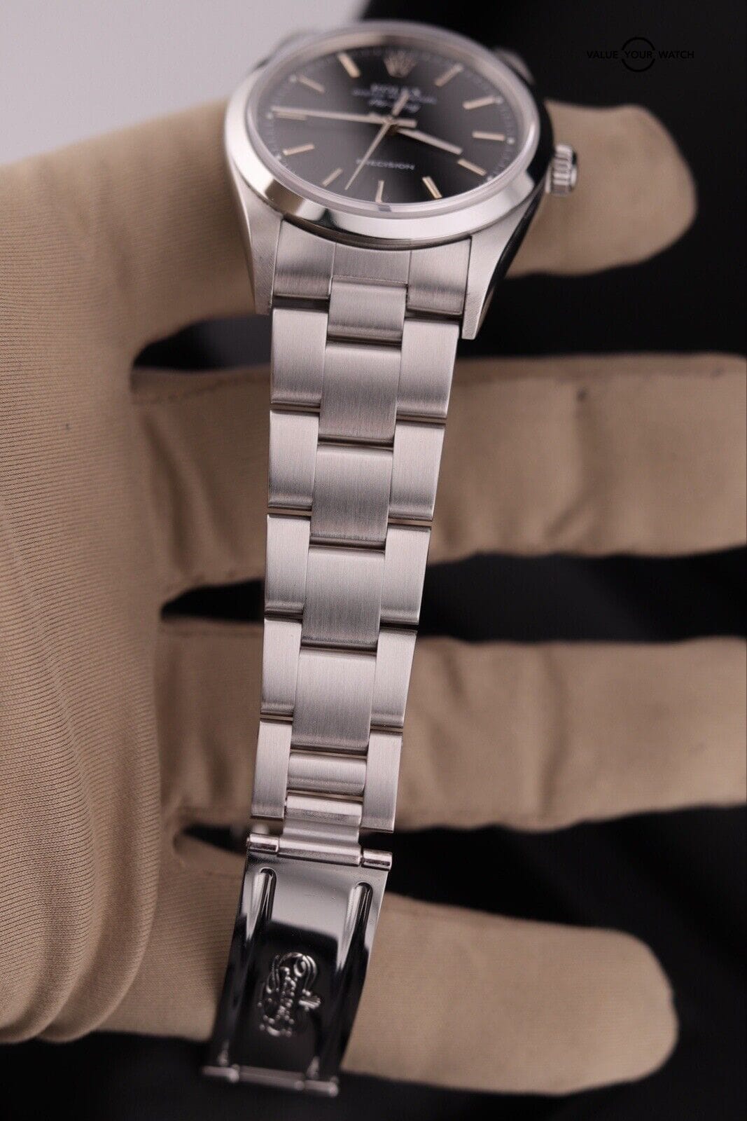 Rolex Air-King 14000m Oyster Bracelet with Black Dial — Watch + Box - Image 10