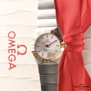 Pre-Owned Omega Constellation Quartz Steel and Rose Gold 24mm 123.20.24.60.02.00