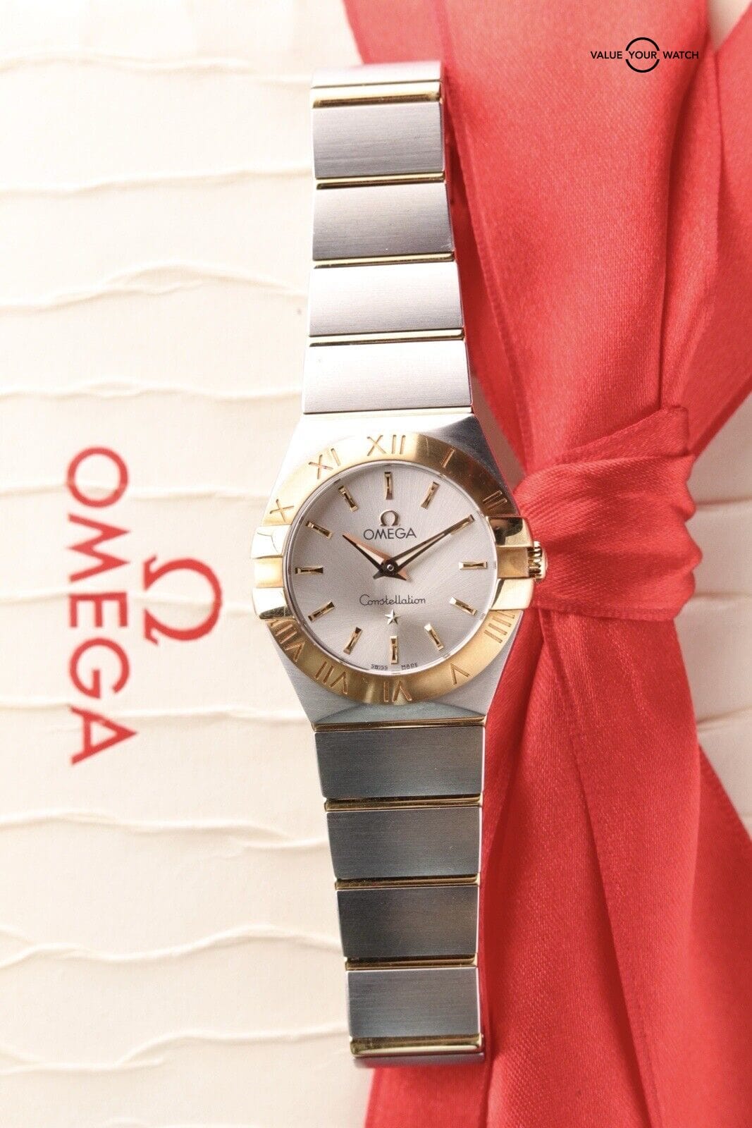 Pre-Owned Omega Constellation Quartz Steel and Rose Gold 24mm 123.20.24.60.02.00