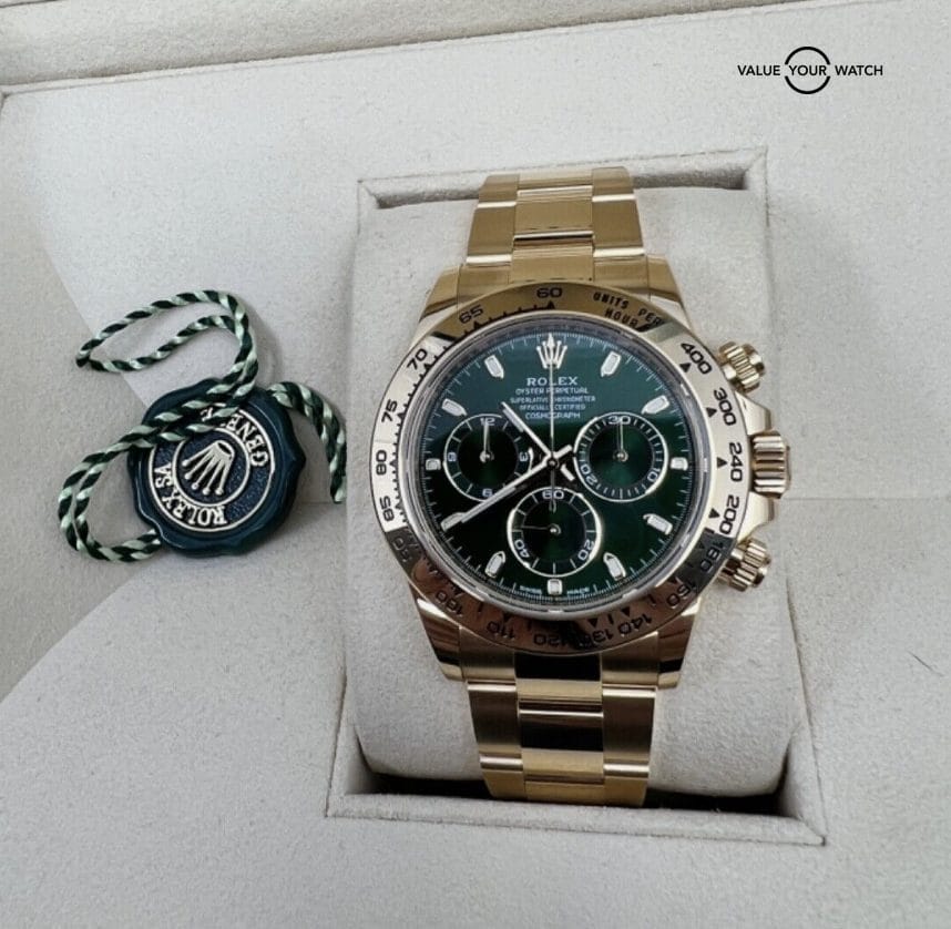 MINT 2020 Green Dial on Card Rolex Daytona 40mm 18K Yellow Gold “John Mayer”