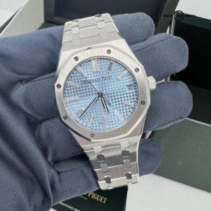 Ltd 100 Pieces Ice Blue Baguette Dial Audemars Piguet AP Royal Oak White Gold 41