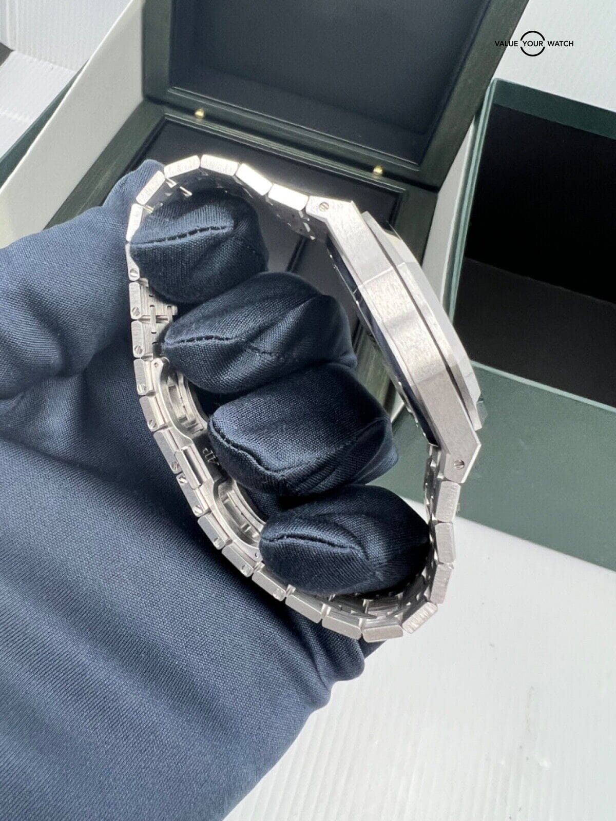 Ltd 100 Pieces Ice Blue Baguette Dial Audemars Piguet AP Royal Oak White Gold 41 - Image 6