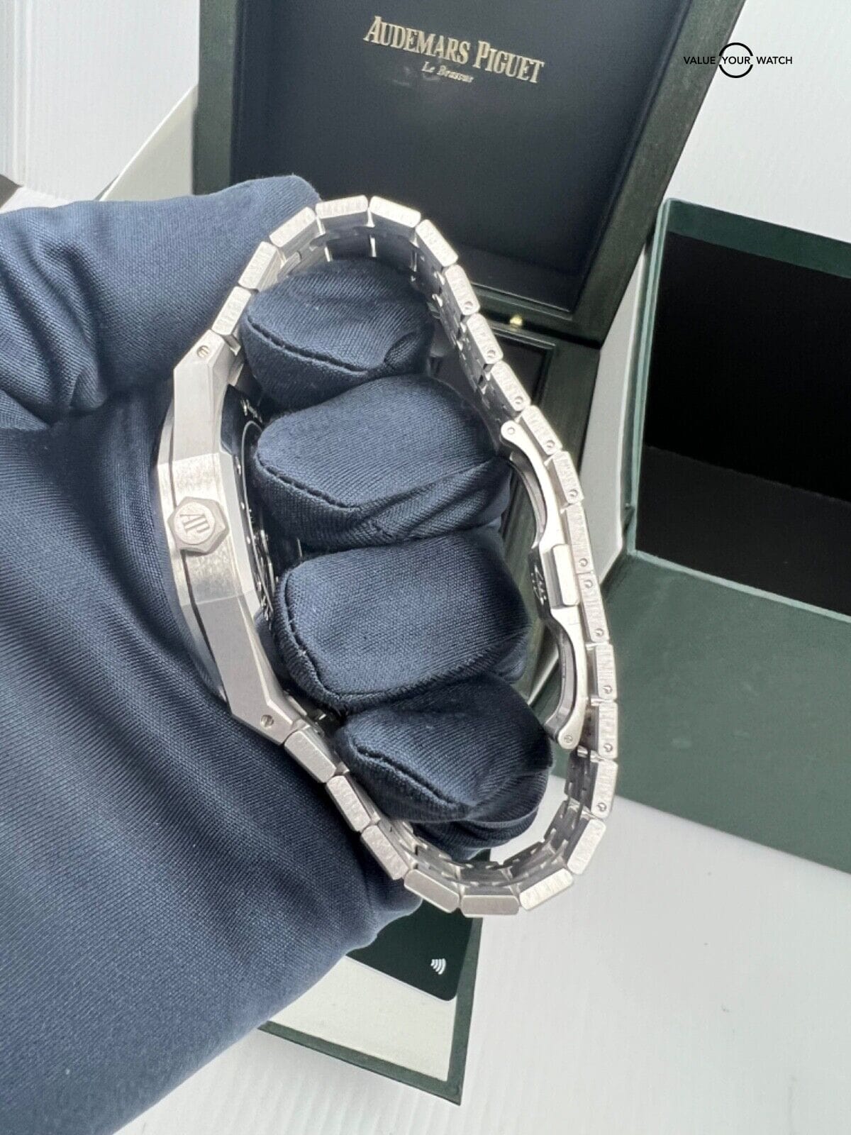 Ltd 100 Pieces Ice Blue Baguette Dial Audemars Piguet AP Royal Oak White Gold 41 - Image 7