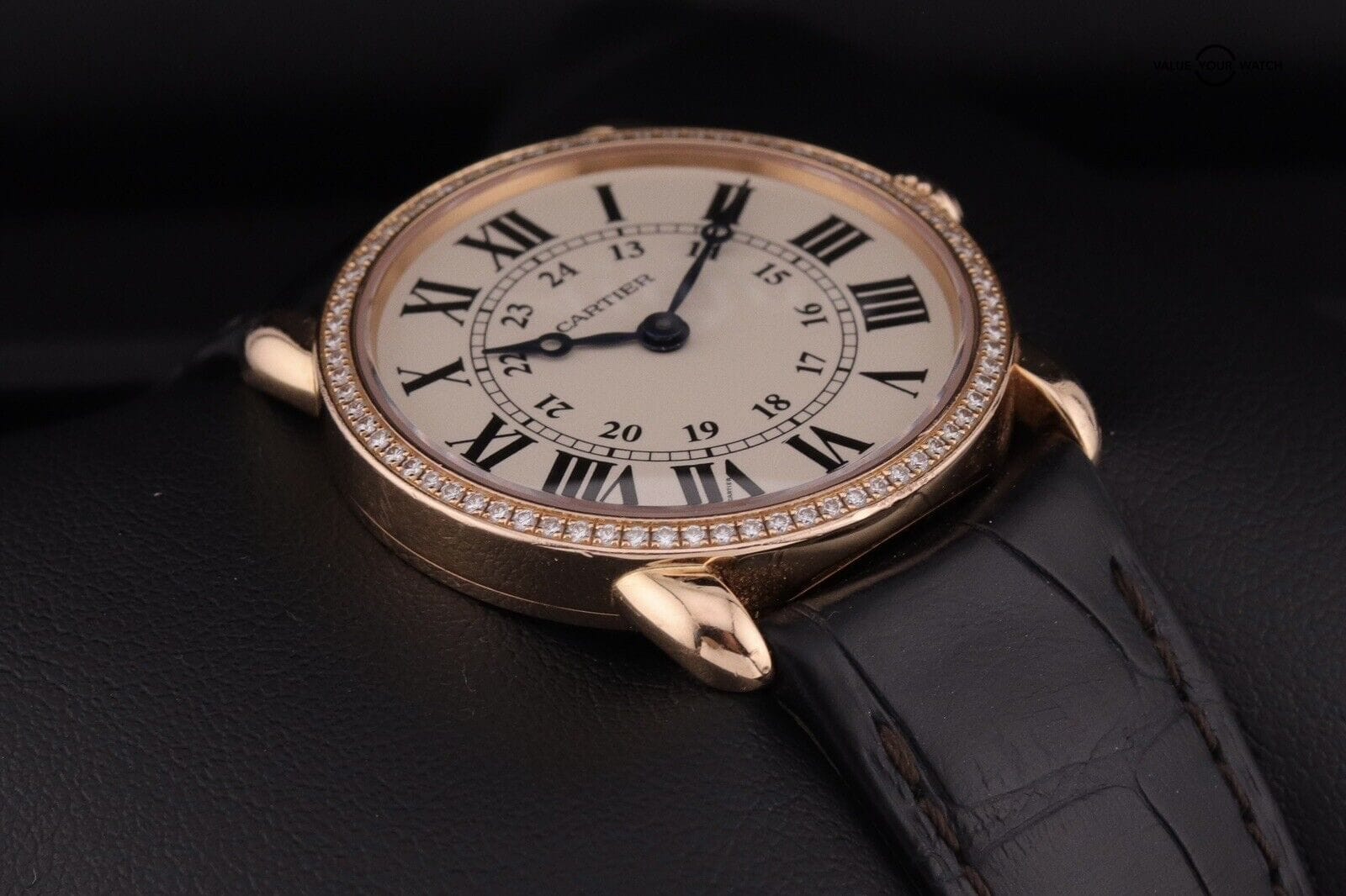 Cartier Ronde Louis 29mm 18K Rose Gold Cream Dial Diamond Ladies Watch WR000351 - Image 11