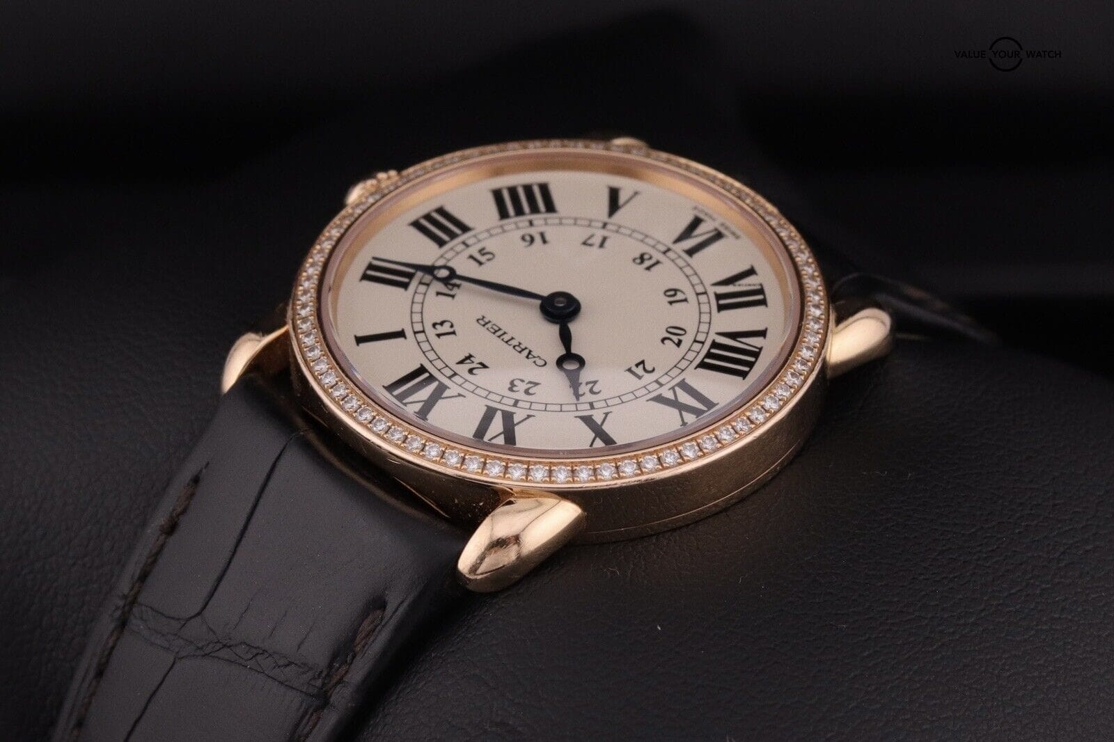 Cartier Ronde Louis 29mm 18K Rose Gold Cream Dial Diamond Ladies Watch WR000351 - Image 12