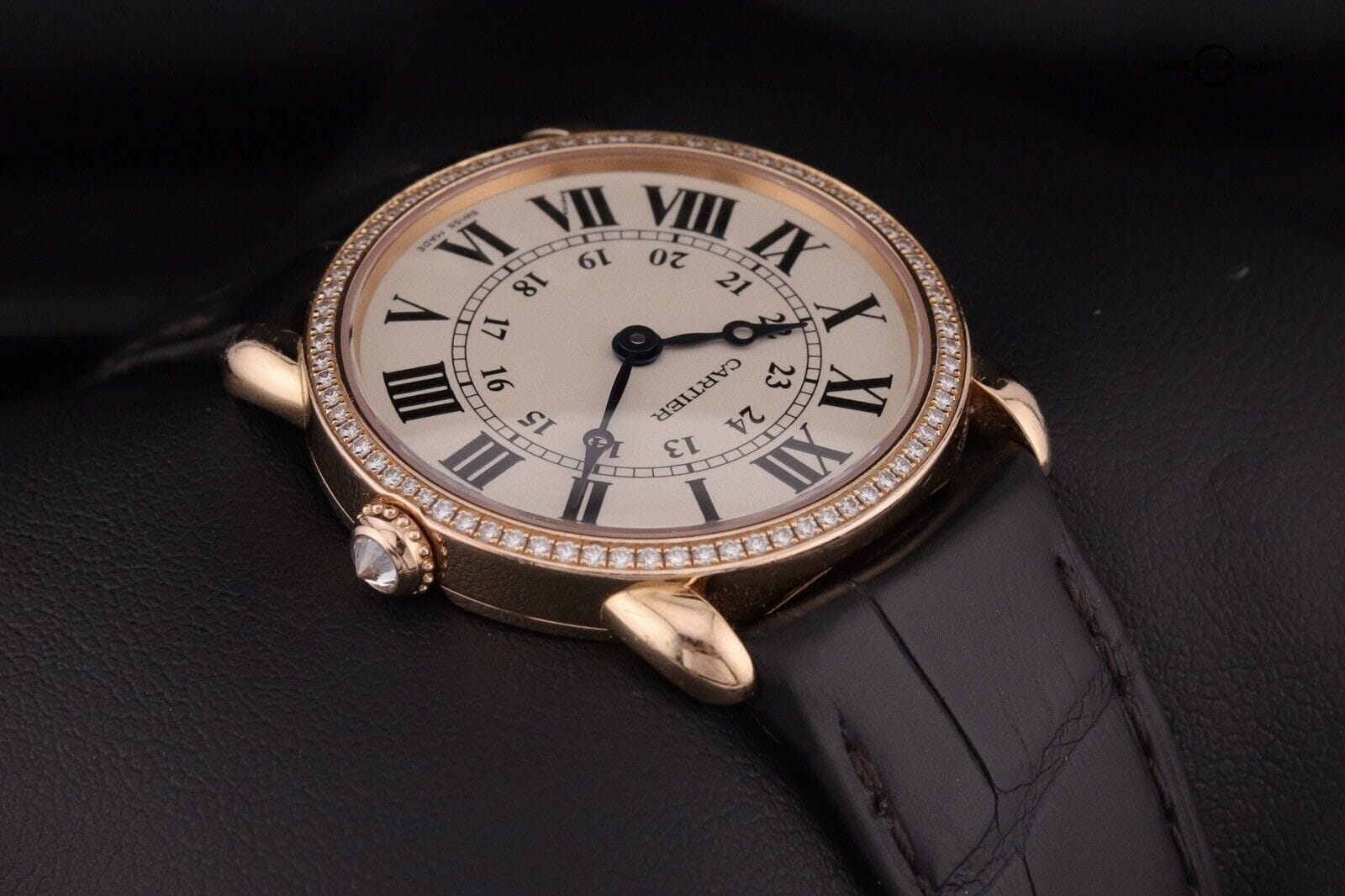 Cartier Ronde Louis 29mm 18K Rose Gold Cream Dial Diamond Ladies Watch WR000351 - Image 13