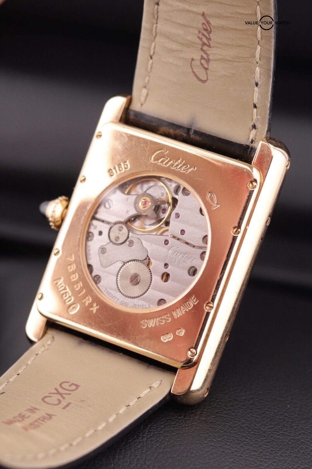 Cartier Tank Louis XL Power Reserve W1560002 Solid 18kt Rose