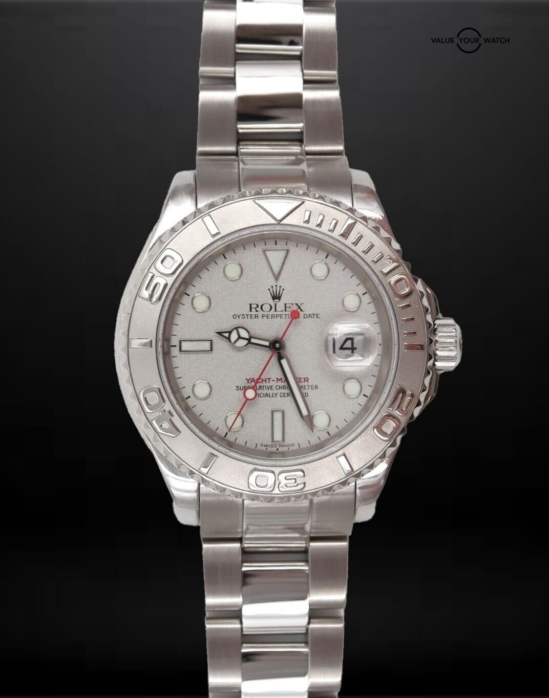 Rolex Yacht-Master 40mm 16622 Platinum Dial Stainless Steel BOXES/PAPERS! - Image 11