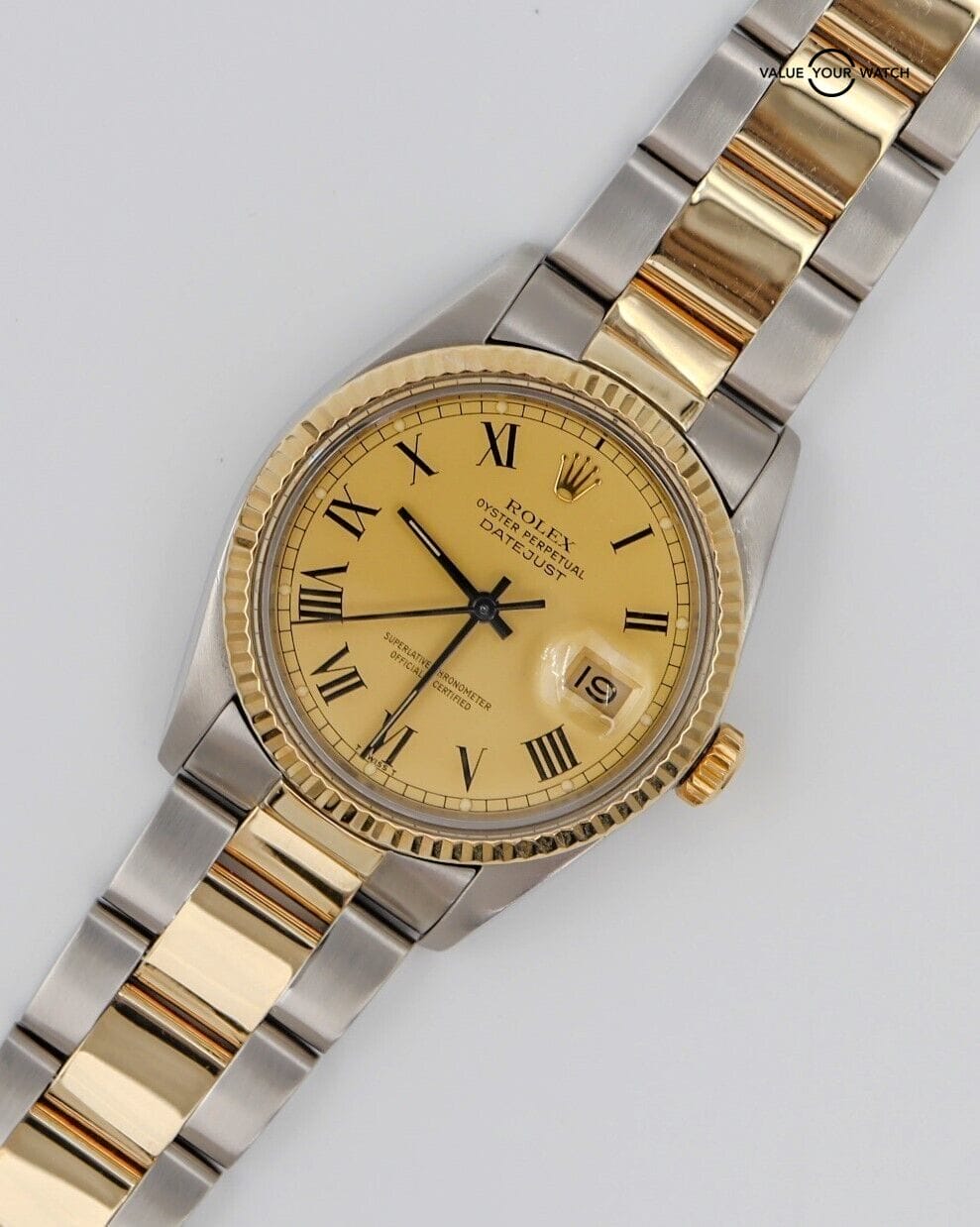 1982 Rolex Datejust 16013 BUCKLEY CHAMPAGNE DIAL 36mm!