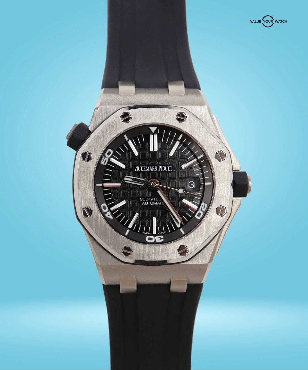 Audemars Piguet Royal Oak Offshore Diver 42mm Black Dial 15703ST BOXES/PAPERS!