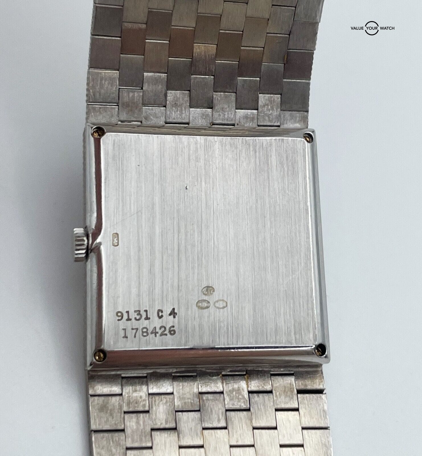 Vintage Piaget 9131 18K White Gold Manual Wind Blue Lapis Dial 27mm! - Image 12