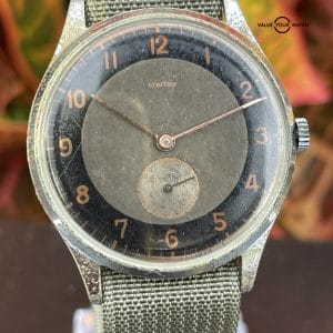 Contex Military Pilot Wrist Watch 38mm Jumbo Black Dial Mechanical Runs Estate