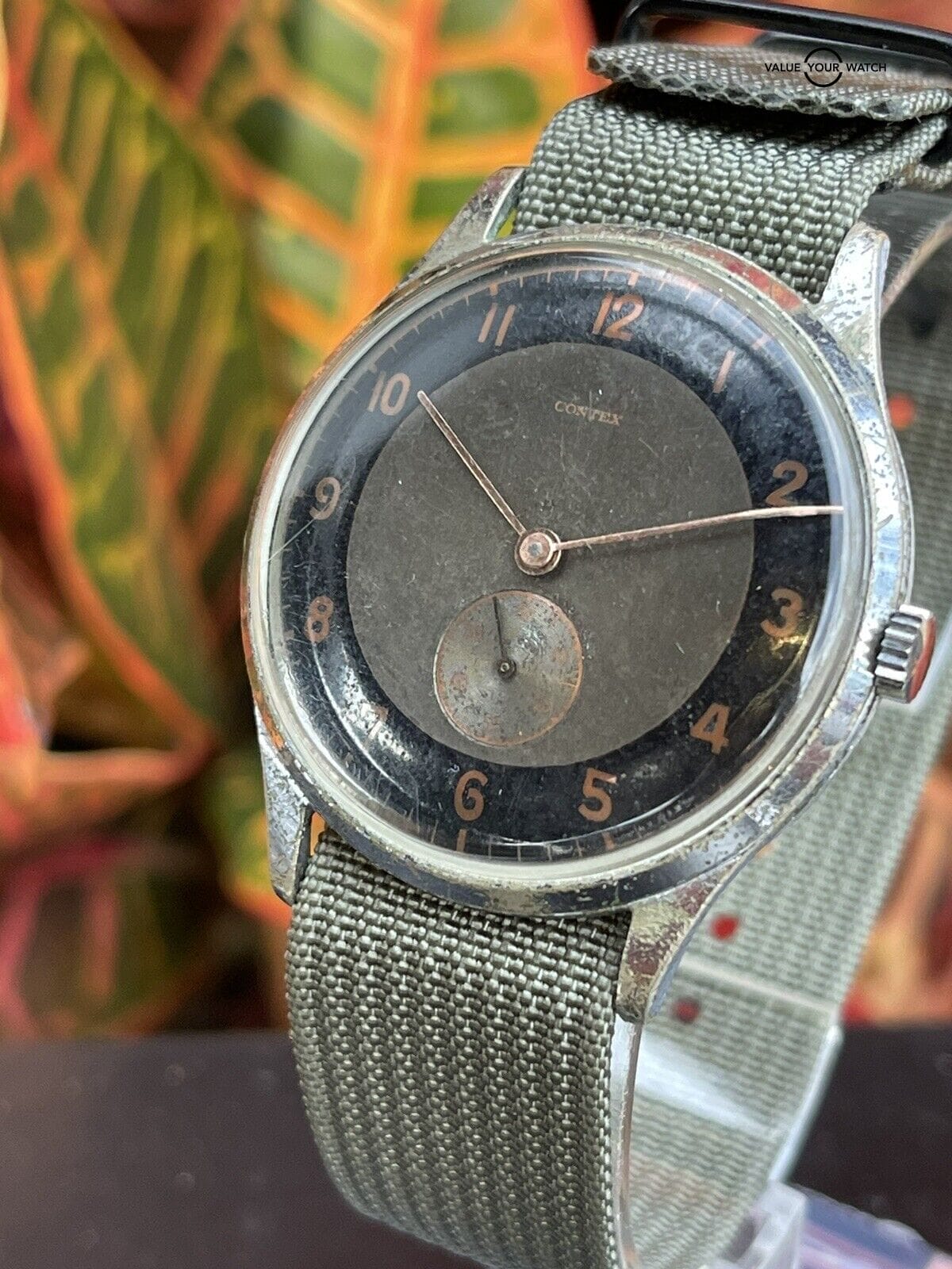 Contex Military Pilot Wrist Watch 38mm Jumbo Black Dial Mechanical Runs Estate - Image 10