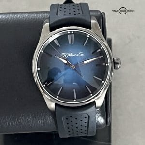 H.Moser &amp; Cie. Pioneer Centre Seconds DLC Steel Funky Blue Automatic Watch