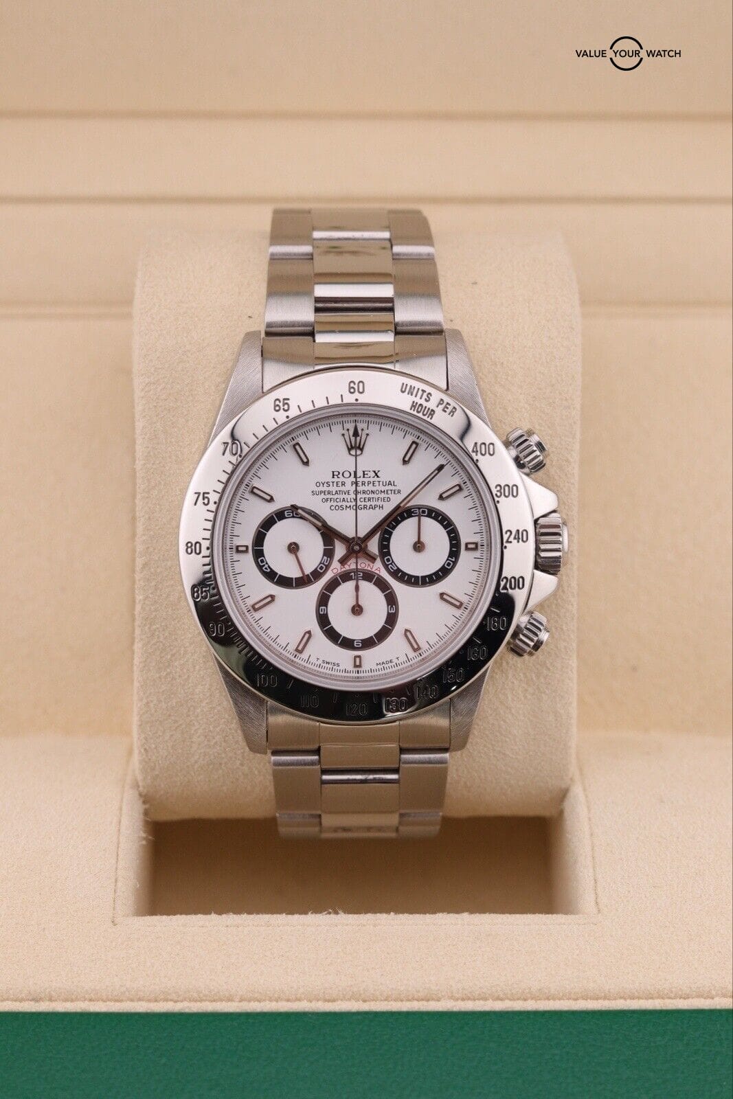 Rolex Daytona Cosmograph ZENITH White Stainless Steel 40mm Watch 16520 - Image 14