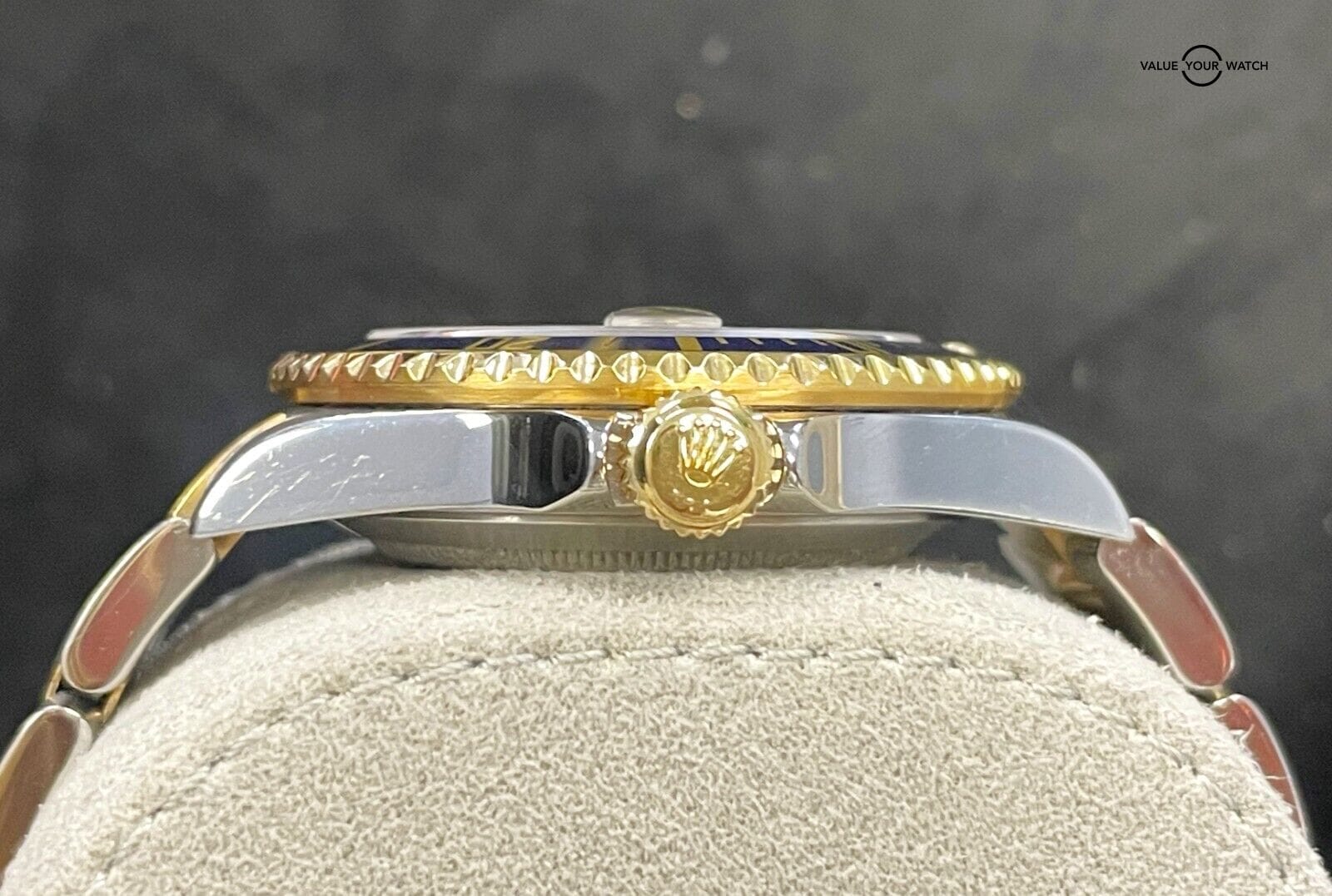 2006 Rolex Submariner 16613 Slate Serti Dial 18K Yellow Gold and SS BOXES/PAPERS - Image 9