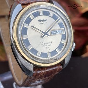 Vintage Wyler Incaflex Dynawind Heavy Duty 660 Diver Watch 38mm Jumbo Estate Run