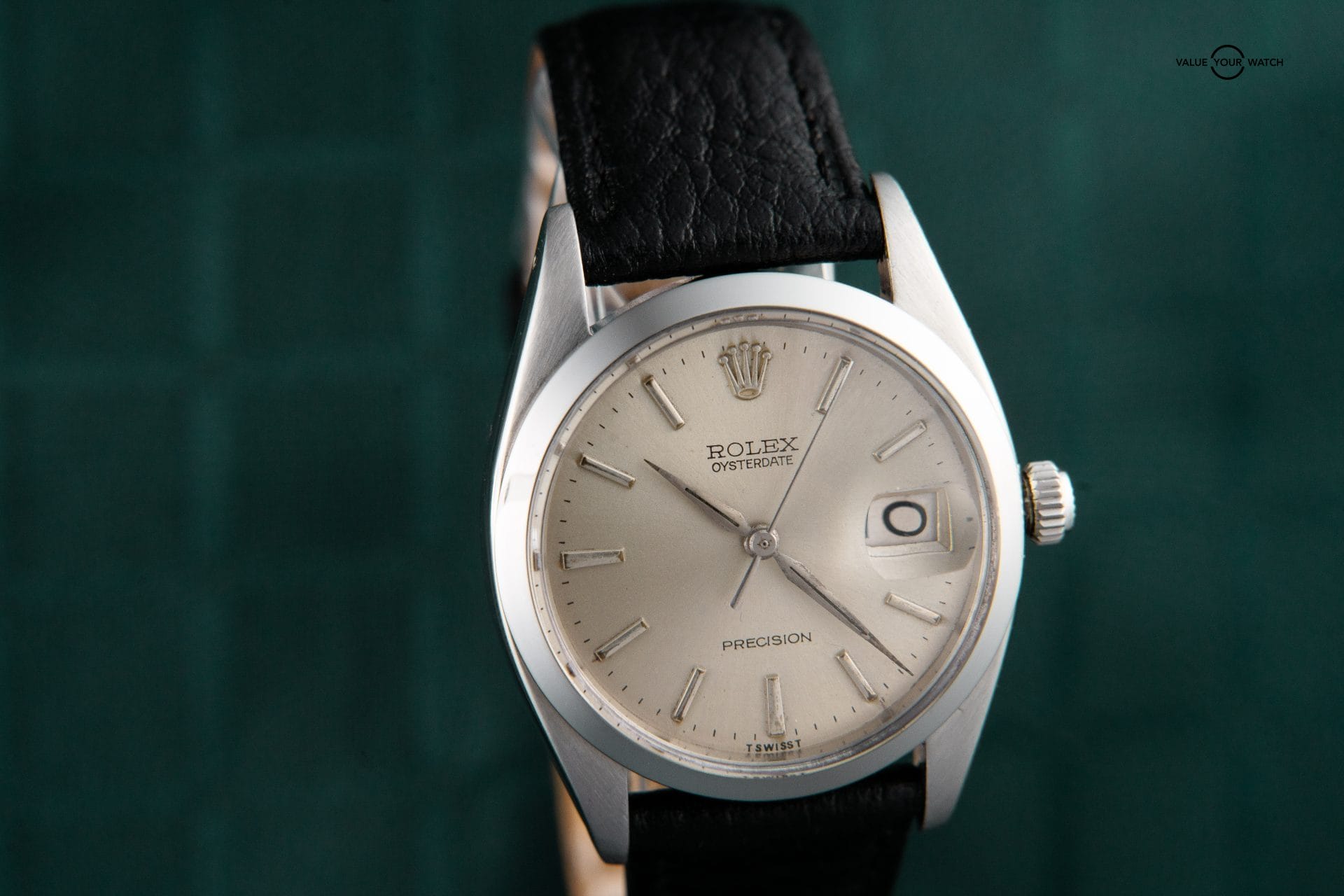 Rolex 6694 Oyster Date Precision Stainless Steel Silver Dial Manual Vintage 34mm - Image 15