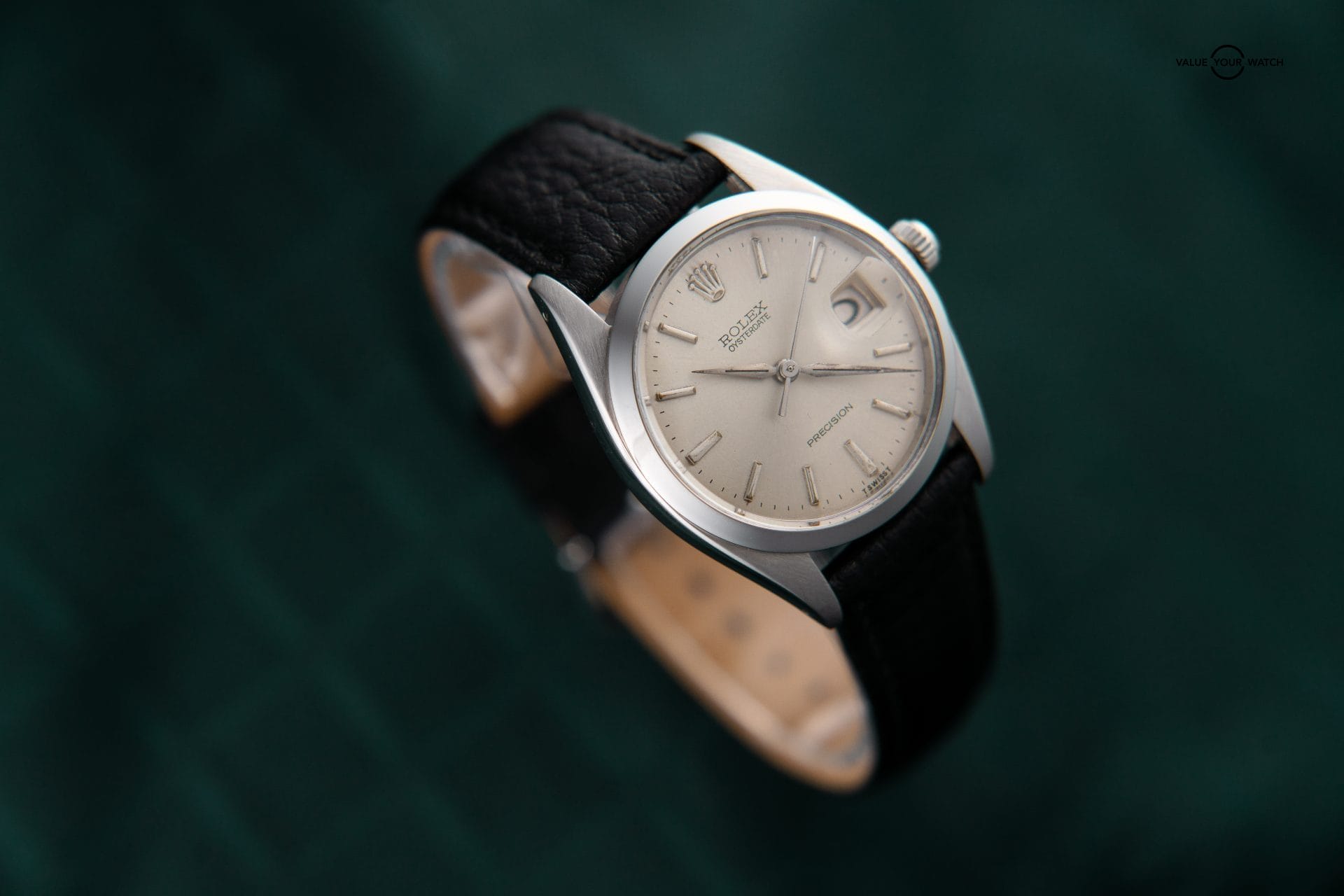 Rolex 6694 Oyster Date Precision Stainless Steel Silver Dial Manual Vintage 34mm - Image 10