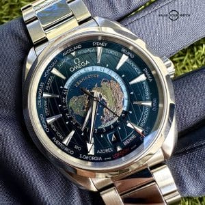 Omega Seamaster Aqua Terra Worldtimer 43 Steel Complete Ref #220.10.43.22.03.001