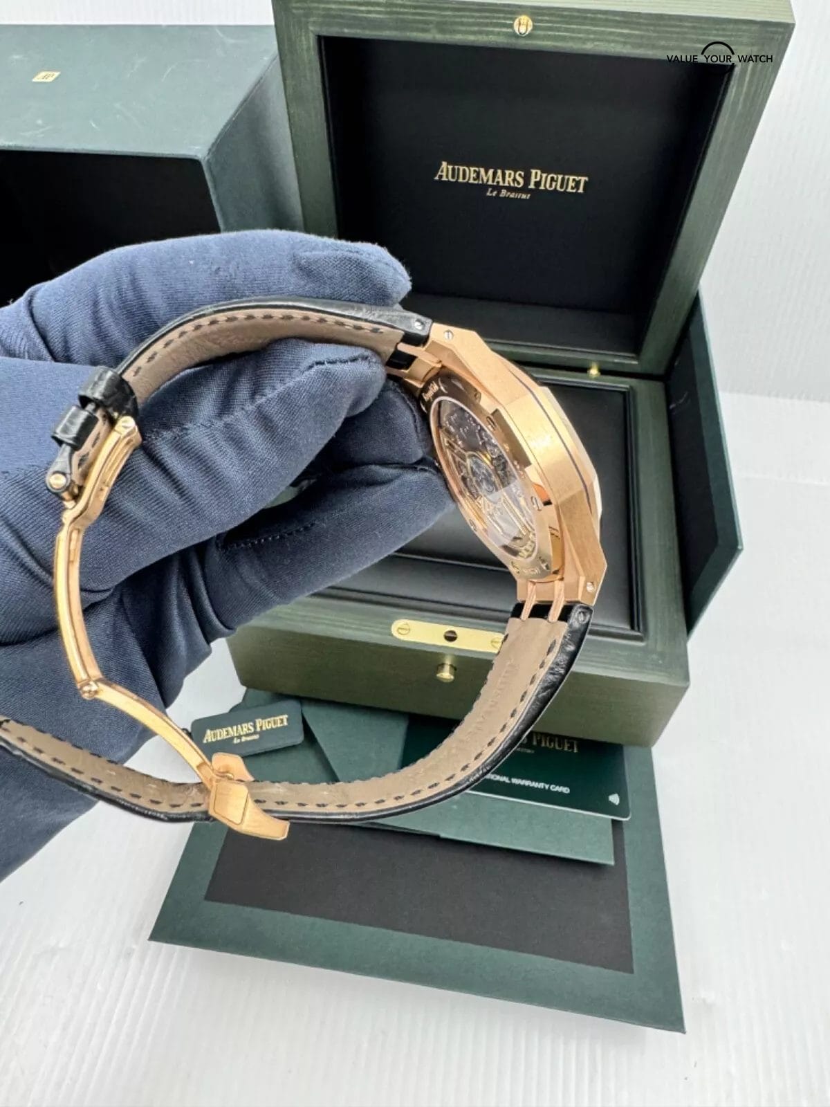 MINT 2023 Complete Set Audemars Piguet Royal Oak 18k Rose Gold Black Dial 41mm - Image 3