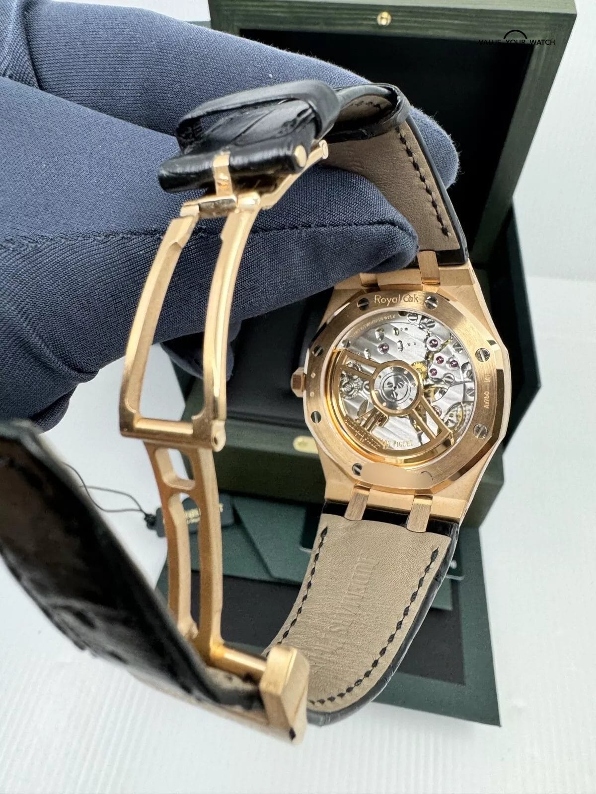 MINT 2023 Complete Set Audemars Piguet Royal Oak 18k Rose Gold Black Dial 41mm - Image 7