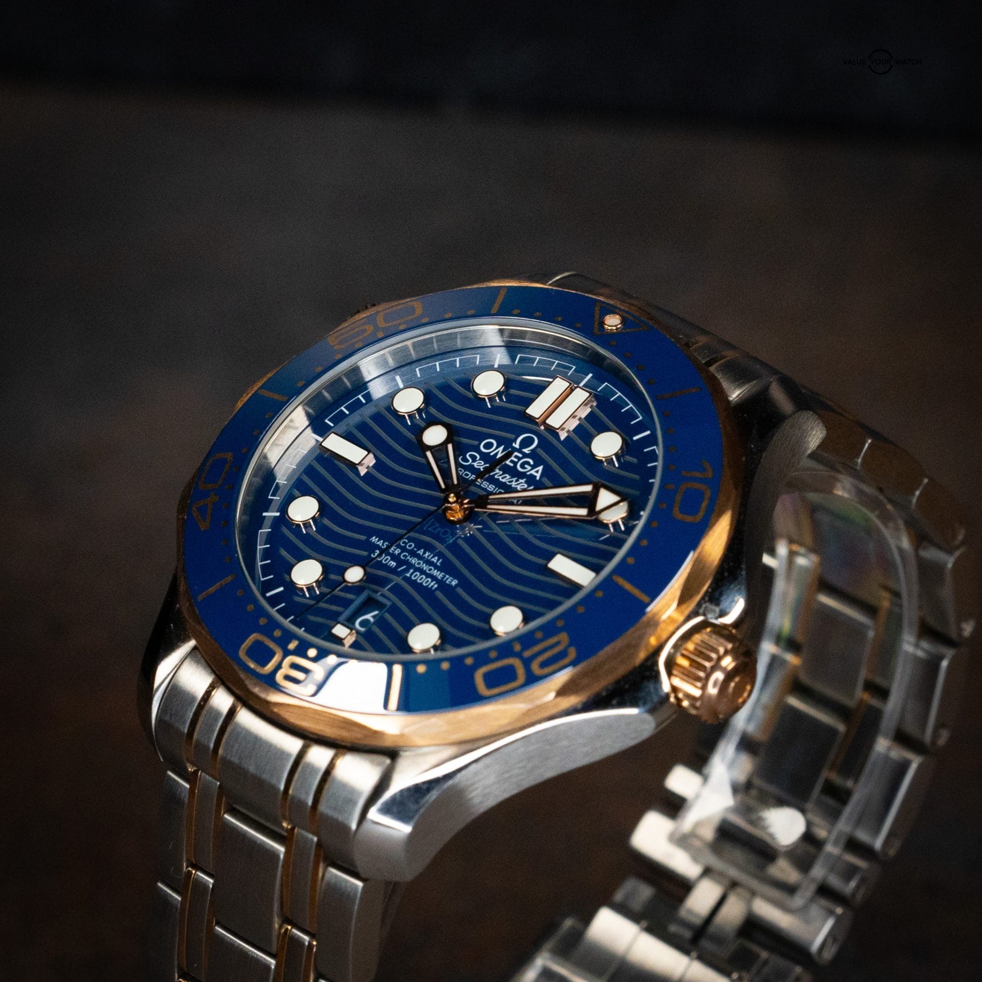 Omega Seamaster Professional Diver 300M 42mm Stainless Steel and Sedna™ Gold - Image 3