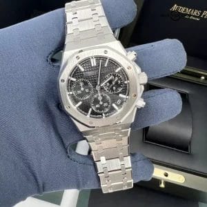 2023 Complete Black Dial Audemars Piguet Royal Oak Chronograph Steel 41mm
