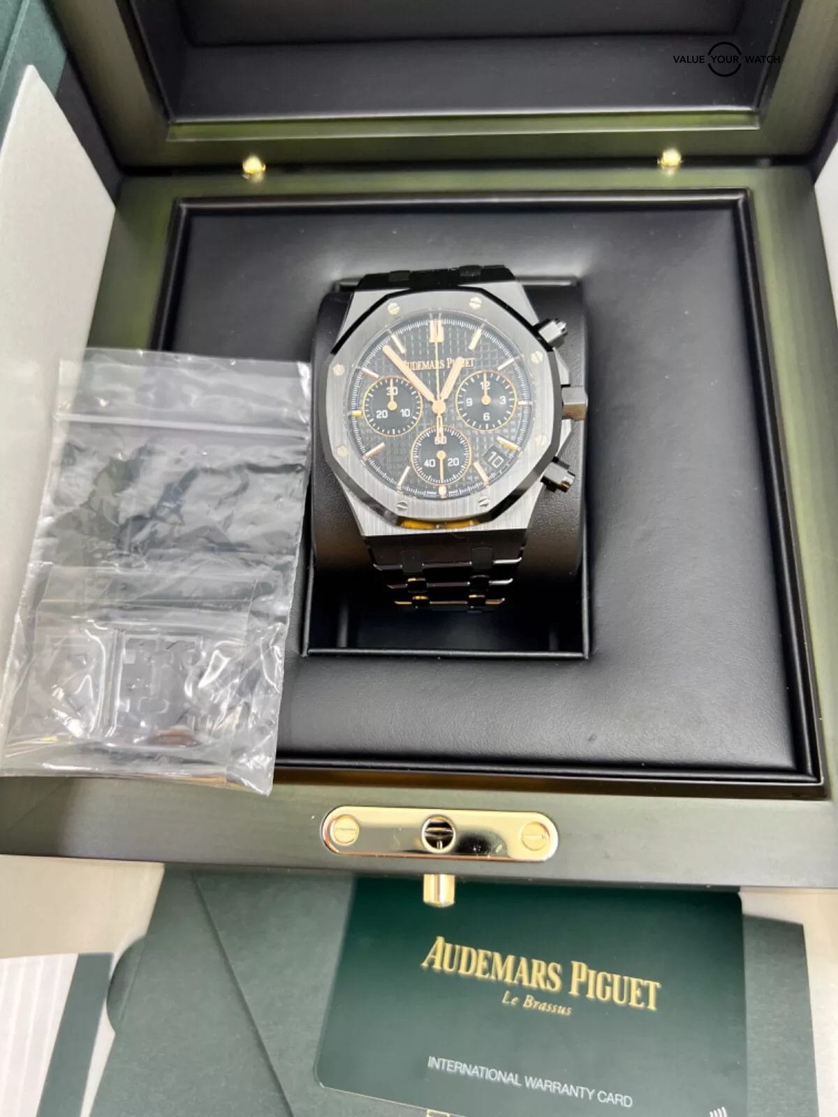 2024 Black Ceramic Chronograph Audemars Piguet Royal Oak 41MM Complete Set - Image 4