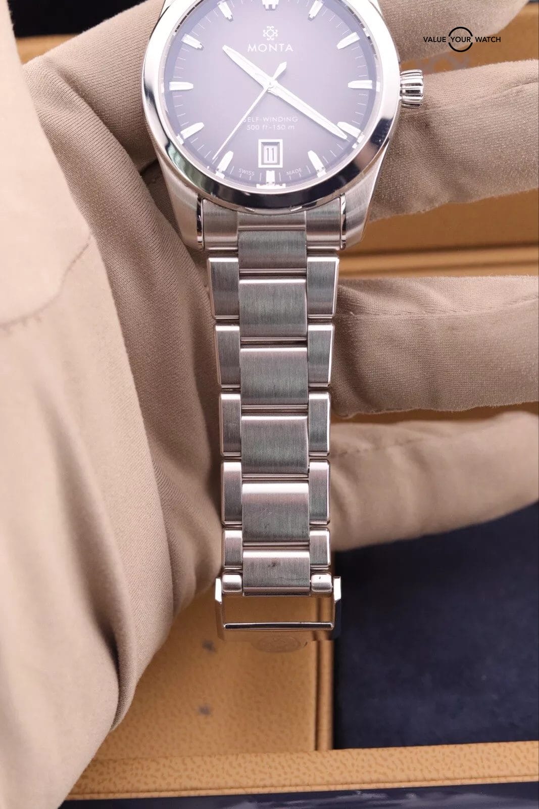 Monta Noble Anthracite Dial Watch | Sellita SW300 Automatic Watch | Complete Set - Image 13