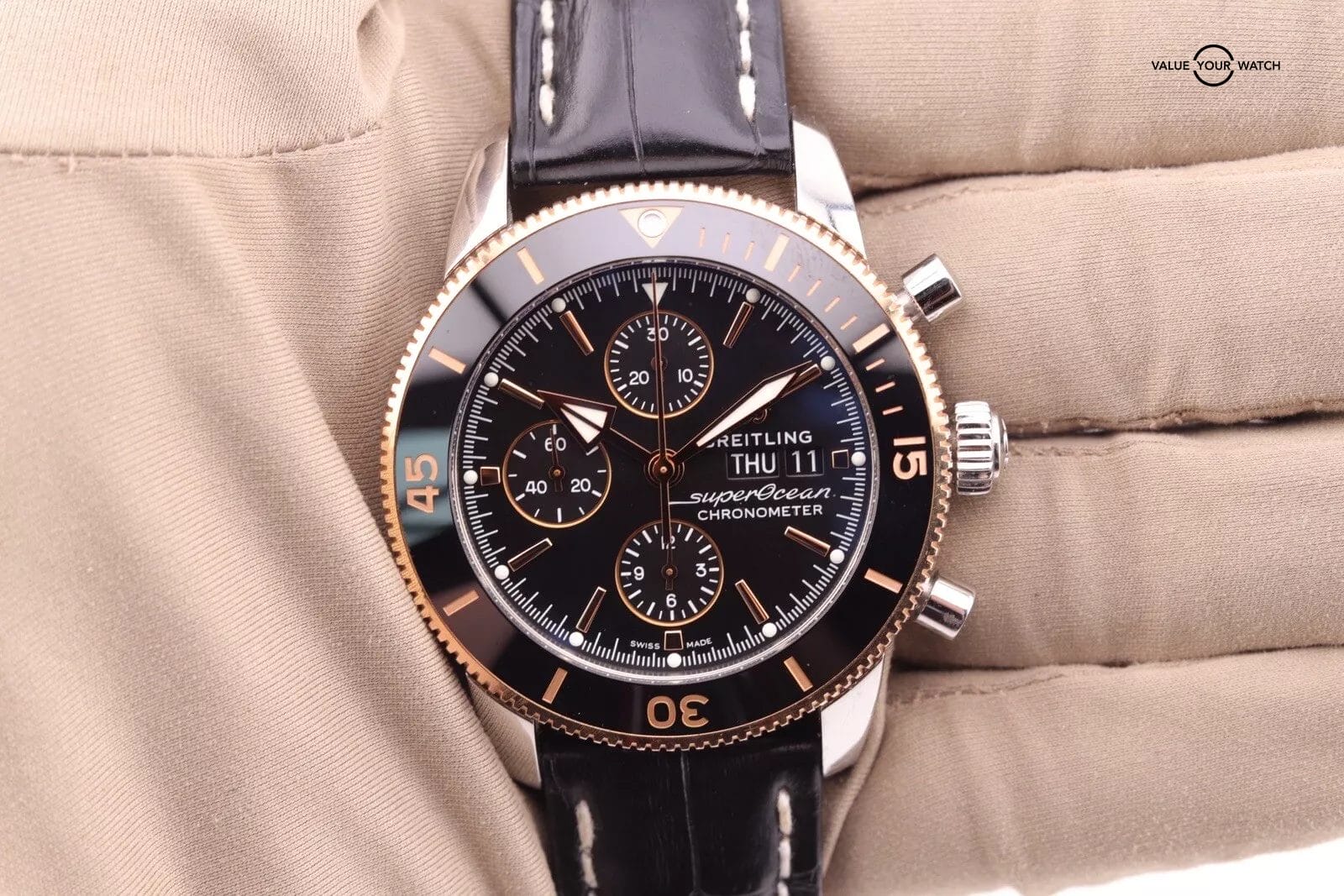 Breitling Superocean Heritage Chronograph 44 Watch with Rubber Strap - U13313 - Image 15