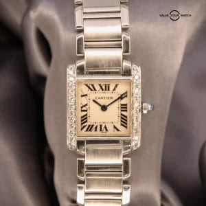 Cartier Tank Francaise 2300 Ivory Roman Dial MSRP $8,500