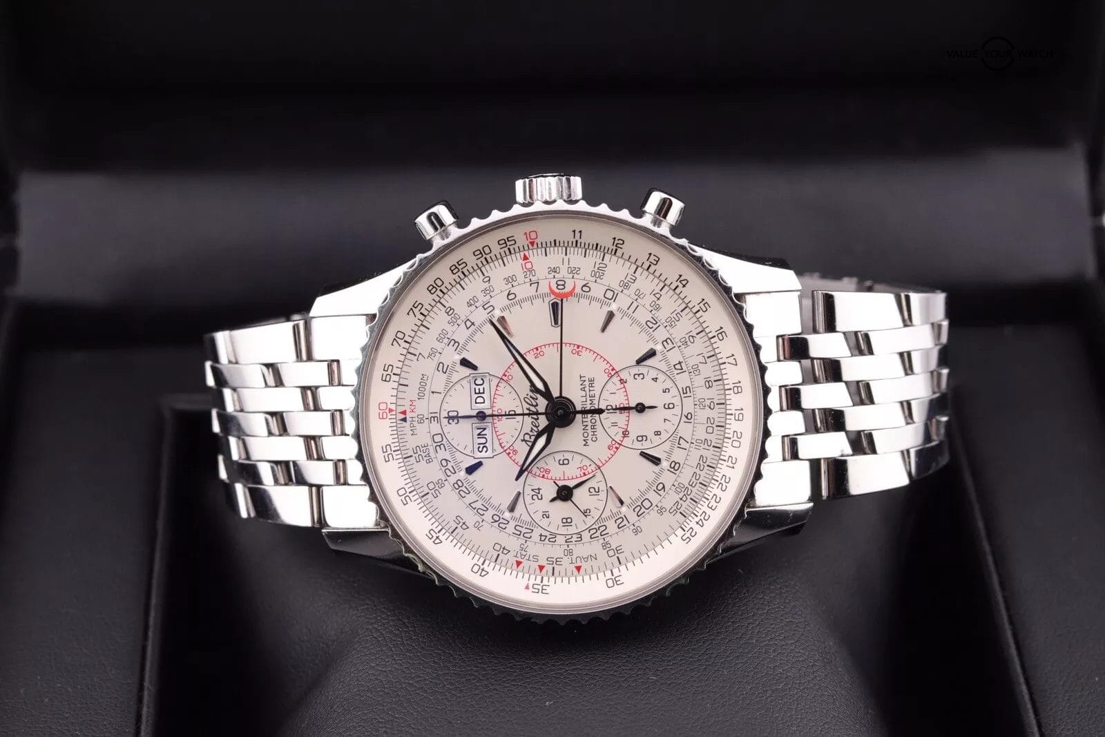 BREITLING A21330 NAVITIMER MONTBRILLANT DATORA Triple Date WATCH ONLY Value Your Watch