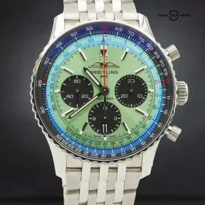 Breitling Navitimer 1 B01 Chronograph 43mm Green Dial 2 Extra Straps 2024 B/P!!