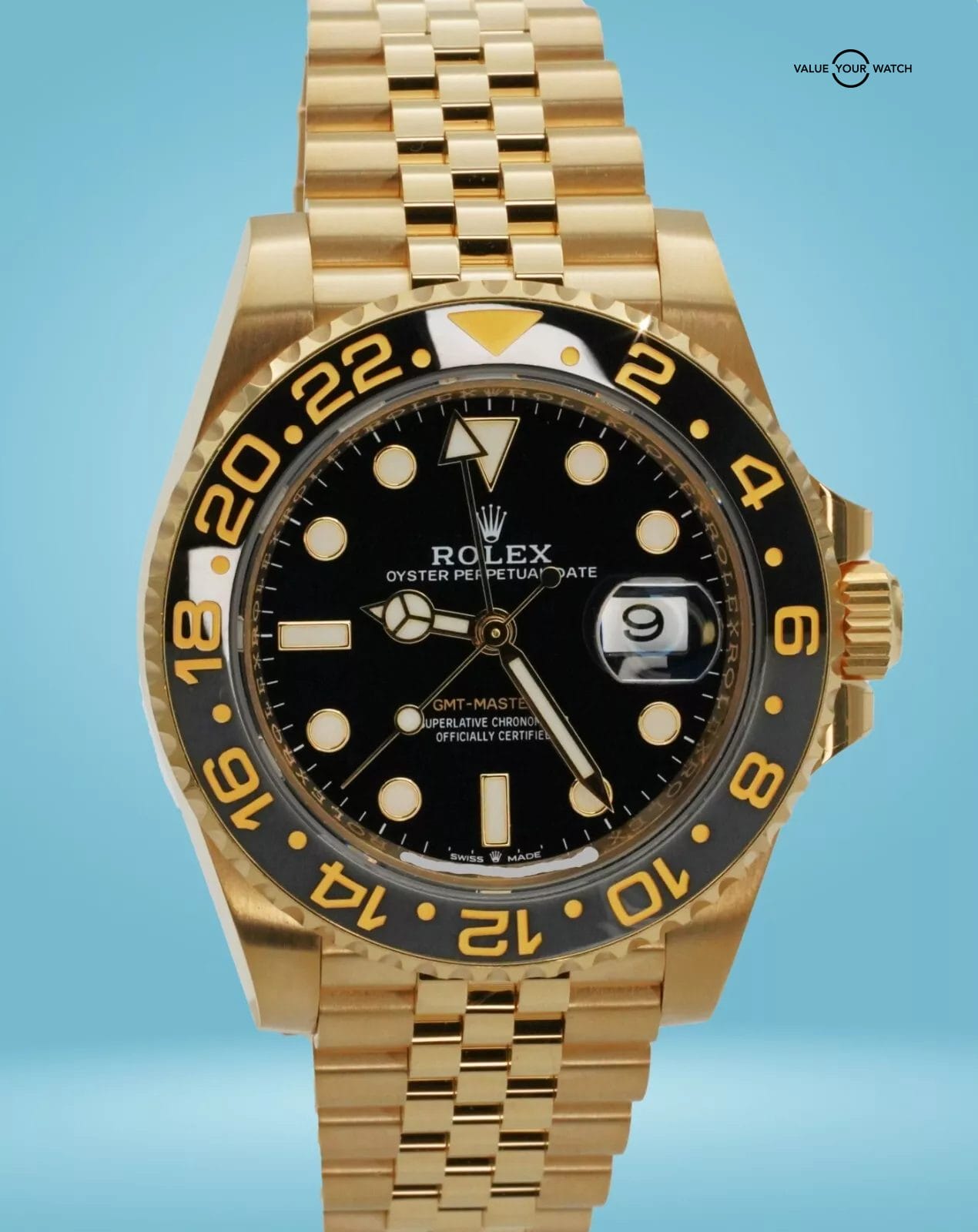 ROLEX GMT-Master II 126718GRNR 18K Yellow Gold Jubilee Black Dial 2023 B/P!