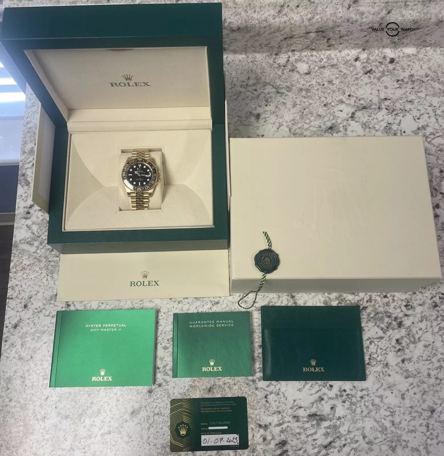 ROLEX GMT-Master II 126718GRNR 18K Yellow Gold Jubilee Black Dial 2023 B/P! - Image 17