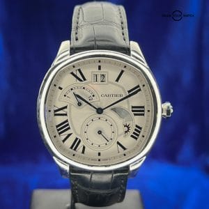 Cartier Drive Retrograde Large Day Night Steel Mens Watch WSNM0005 Box & Papers