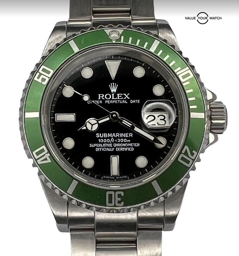 Rolex Kermit Submariner 50th Anniversary 16610LV 2007 Box/Papers